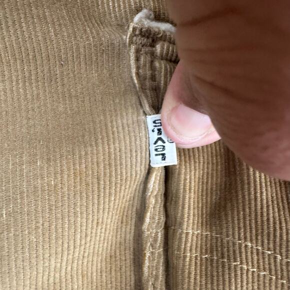 VTG 70s LEVI'S USA Mens Large Brown Cotton Corduroy Sherpa Fleece Lined Vest - Picture 7 of 12